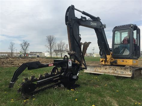 mini excavator trench|trencher attachment for mini excavator.